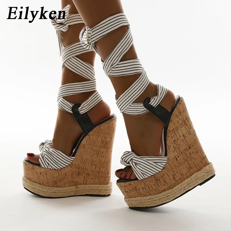 White Platform Wedges Sandals Fashion 