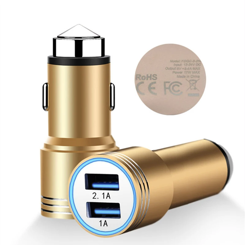 USB зарядное устройство Быстрая зарядка автомобильное зарядное устройство 2A для samsung S8 S9 S10 Xiaomi huawei iPhone 6 6s 7 8 Plus XS зарядное устройство все металлические