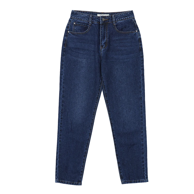 Luckin yoyo/большие размеры, повседневные джинсы для мам, женские синие джинсы с высокой талией, длинные штаны для мам, женские джинсы