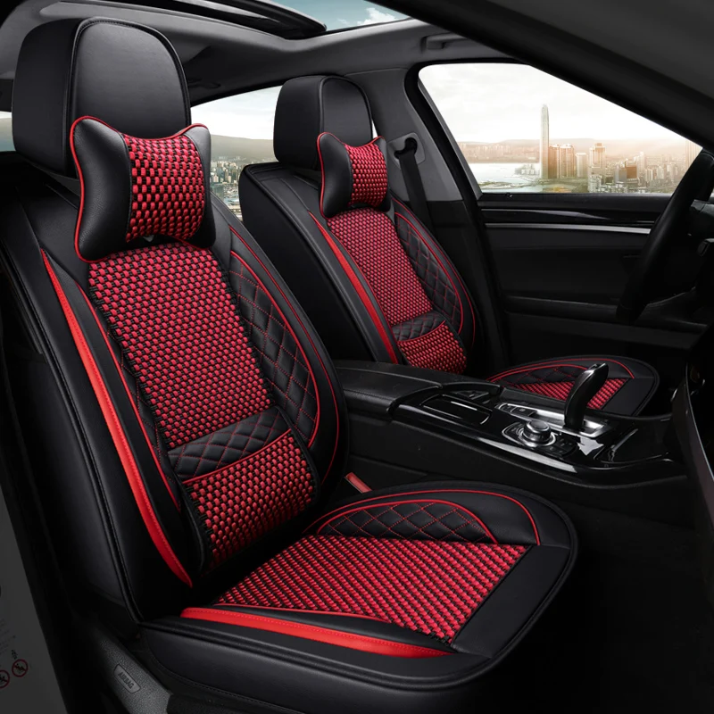Универсальный чехол для автомобильных сидений набор из искусственной кожи