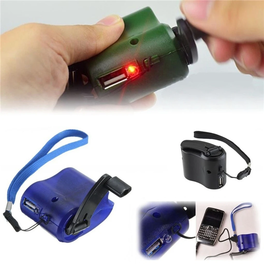 

Portable USB Hand Crank Phone Emergency Charger MP4 Mobile Phone Outdoor Manual Power Supply