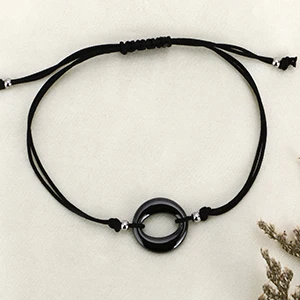 Браслет ручной работы из тибетской керамики, счастливая веревка, браслеты для женщин и мужчин, синие и черные браслеты, подарок на день рождения - Окраска металла: As Picture 24