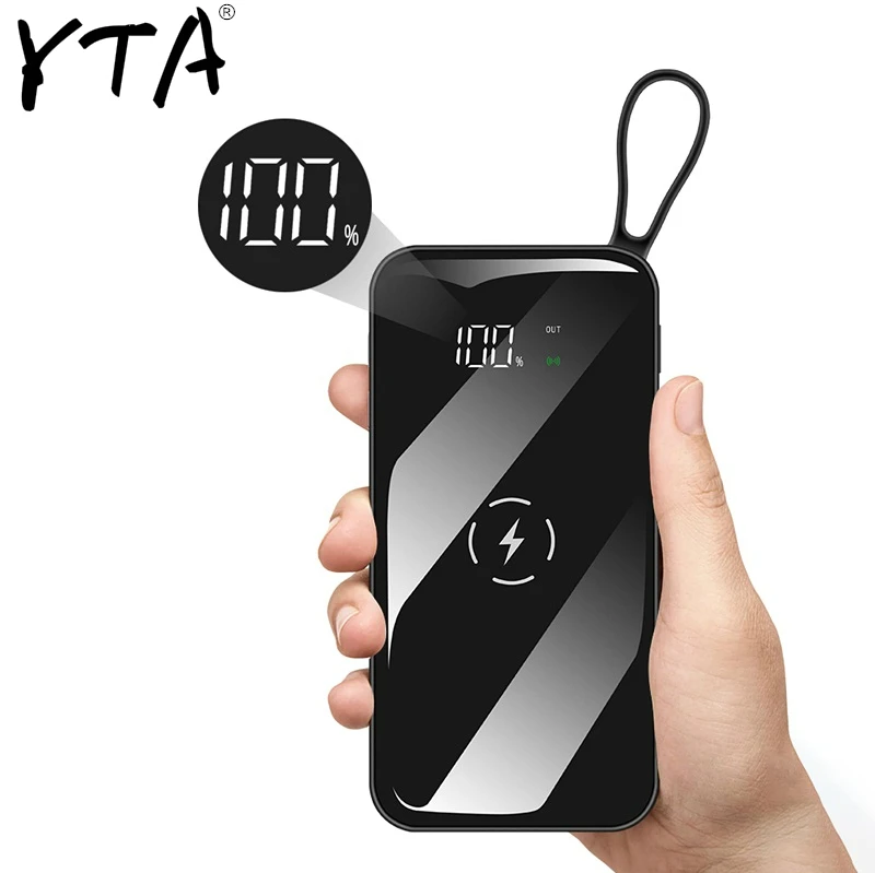 

Wireless Power Bank Waterproof Full Screen Portable 30000 MAh Dual USB for All Phone Powerbank Fast Charging External Battery