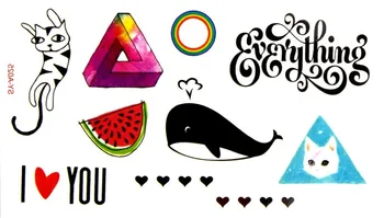 

waterproof temporary tattoo tatoo henna fake flash tattoo stickers Taty tatto everything love SYA025