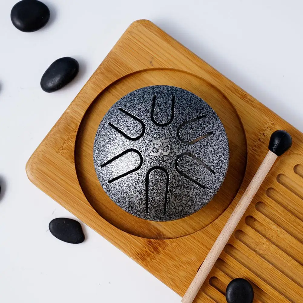 NEW Steel Tongue Drum 3 inch 6 tone Drum Handheld Tank Drum Percussion Instrument Yoga Meditation Beginner Music Lovers Gifts