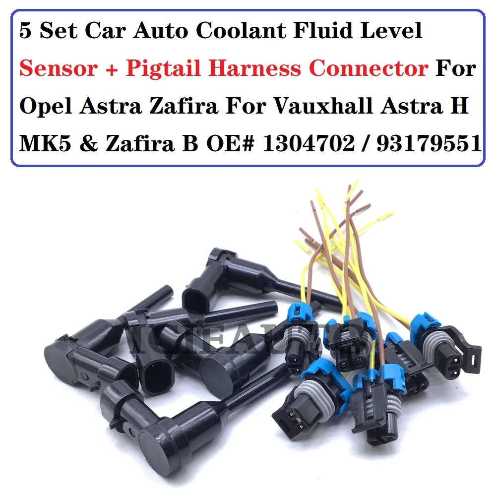 Kcnsieou Sensor de nivel de líquido de refrigeración de refrigerante de motor de coche estable confiable para Opel Astra Opel Astra H MK5 y Zafira B OE 93179551 1304702 
