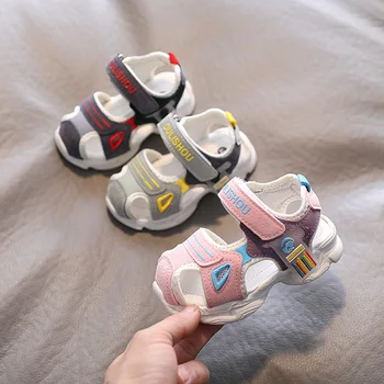 

2020 New Children Kids Shoes Classic Solid Bottom Sandals Fashion Soft Bottom Non-Slip Boys and Girls Sandals Beach Sandals