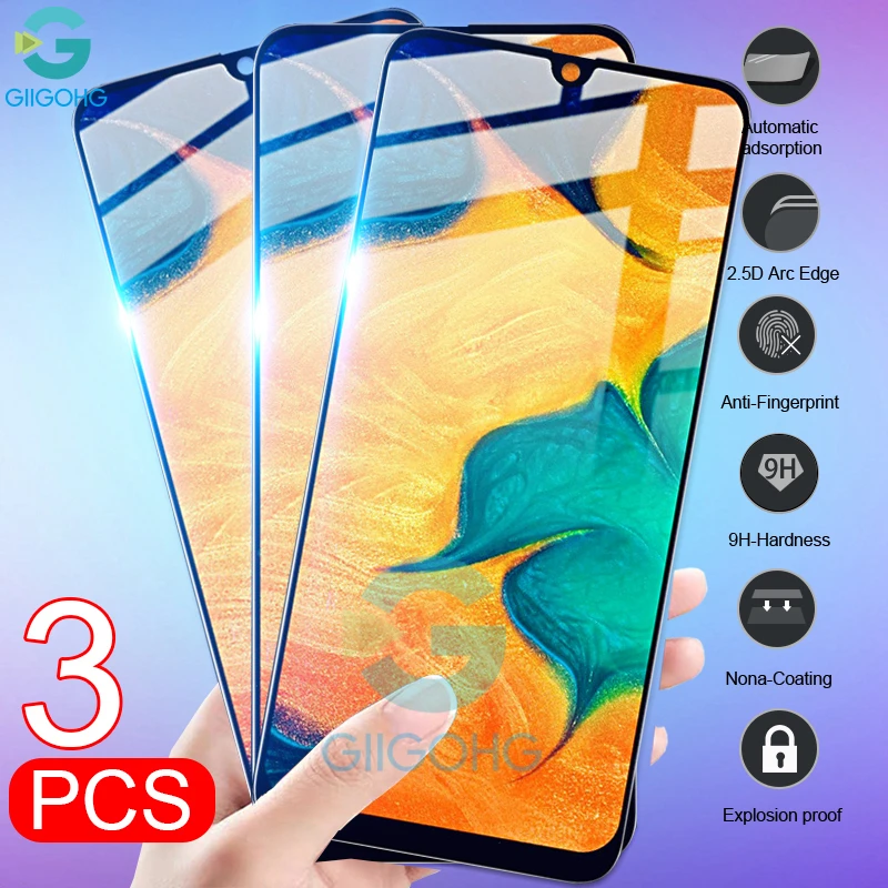1 3 шт. Защитное стекло для Samsung Galaxy A10 A20 A20E A30 A40 A50 A70 A6 A8 + Plus A7 2018 M20|Защитные стёкла и