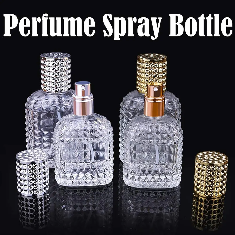 

30ml 50ml Refillable Transparent Glass Sprayer Pump Empty Perfume Bottle Portable Travel Perfume Atomizer Case