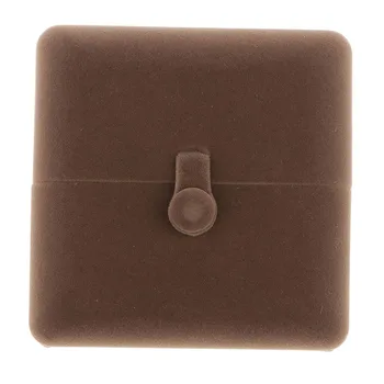 

Velvet Jewelry Box Case for Bangle Necklaces Bracelets Gift Box - Light Brown
