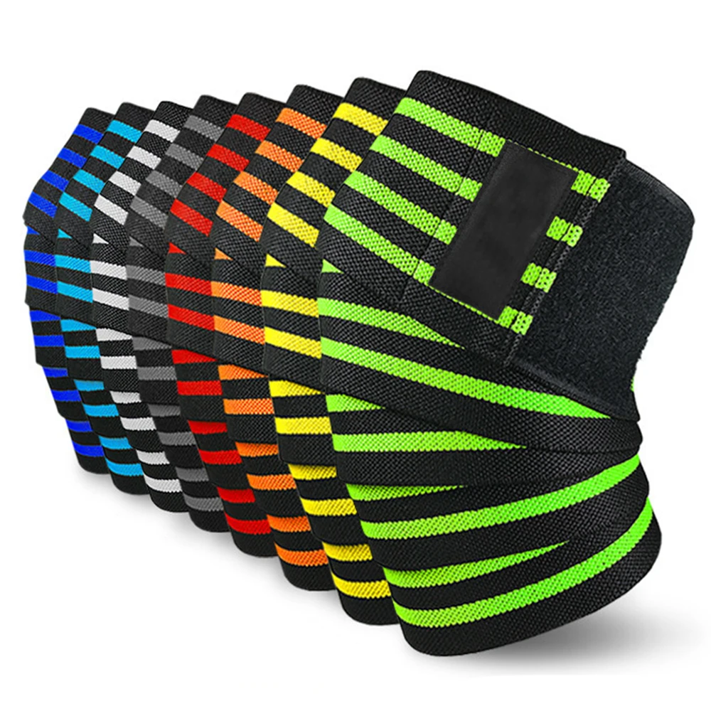 

SFIT Knee Support Brace Weightlifting Elastic Knee Wrap Fitness Heavy Weight Squat Training Knee Brace Knee Protector 1 Pair