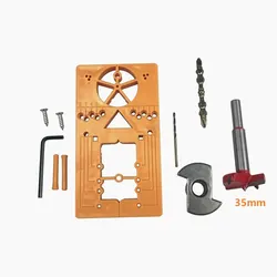 Localisateur de trou de charnière, plaque auxiliaire d'installation de trou de charnière de porte, poinçon de trou de charnière multifonctionnel, Dropshipping 