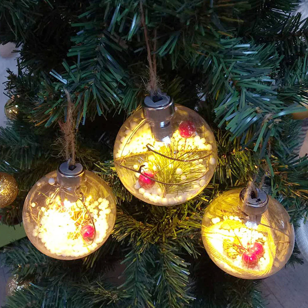 1 шт. 3 дюйма рождественские декорации шар огни декоративный кулон Собранный интерьер шар огни