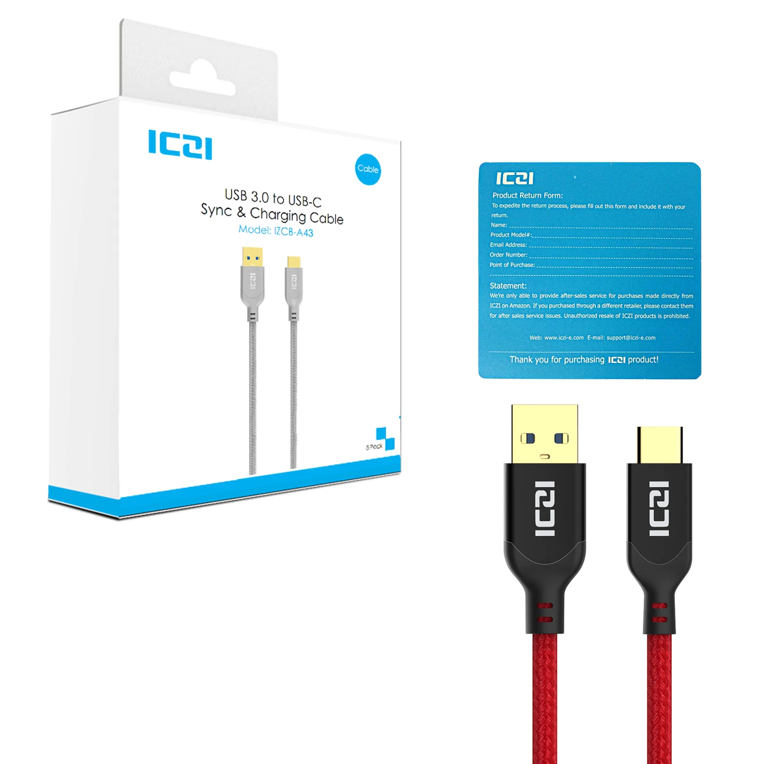 ICZI 5 шт usb type C кабель 1 м* 3 0,3 м* 1 1,8 м* 1 Алюминиевый USB C к USB 3,0 кабель для быстрой зарядки кабель для передачи данных для samsung huawei