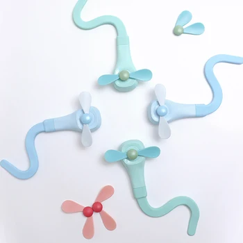 

Household Desktop Fan Portable Travel Hose USB Rechargeable Fan Soft Winding Fan Home Office Desk Air Conditioning