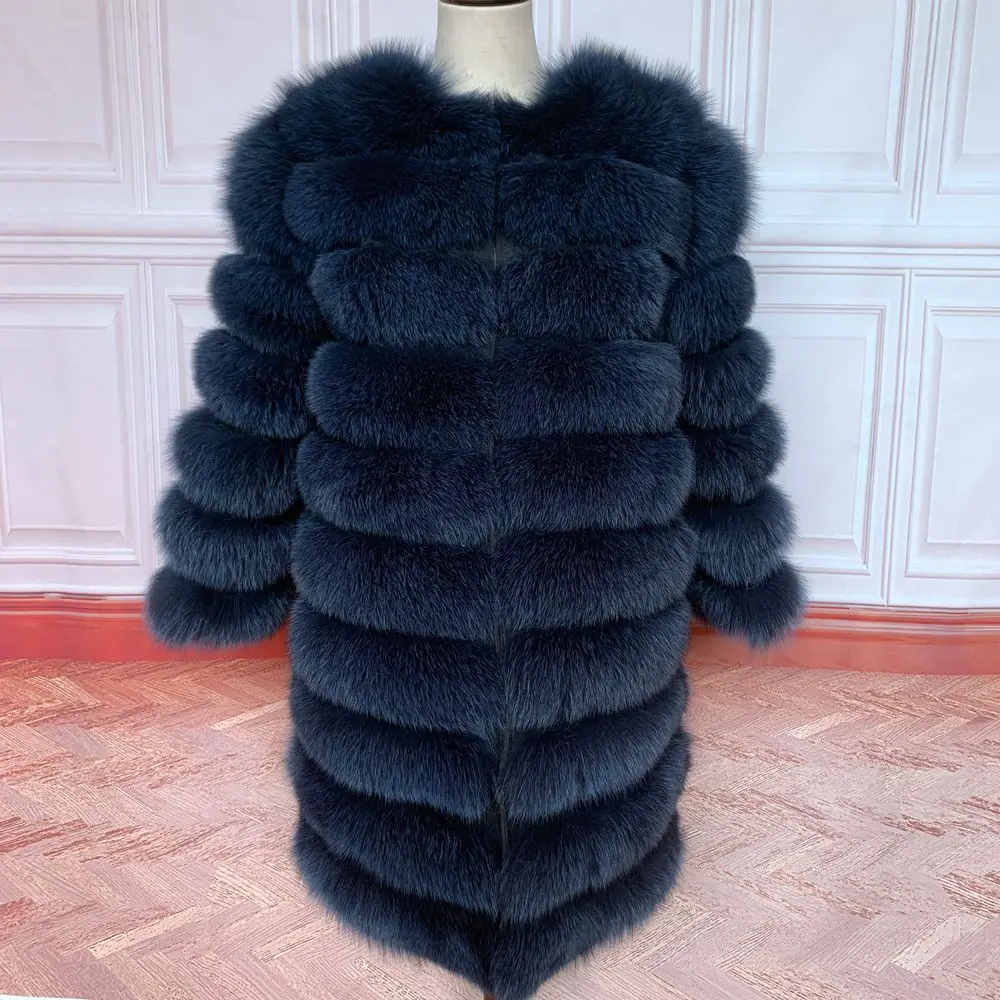 2021 NEW 4in1 Real Fox Fur Coat Women Natural Real Fur Jackets Vest Winter Outerwear Women Clothes black down jacket