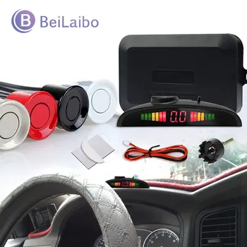 

Car Parktronic Kit Parking Sensor Auto with 4 Sensors Reverse Backup Monitor Detector System LED Display Auto Parking Radar