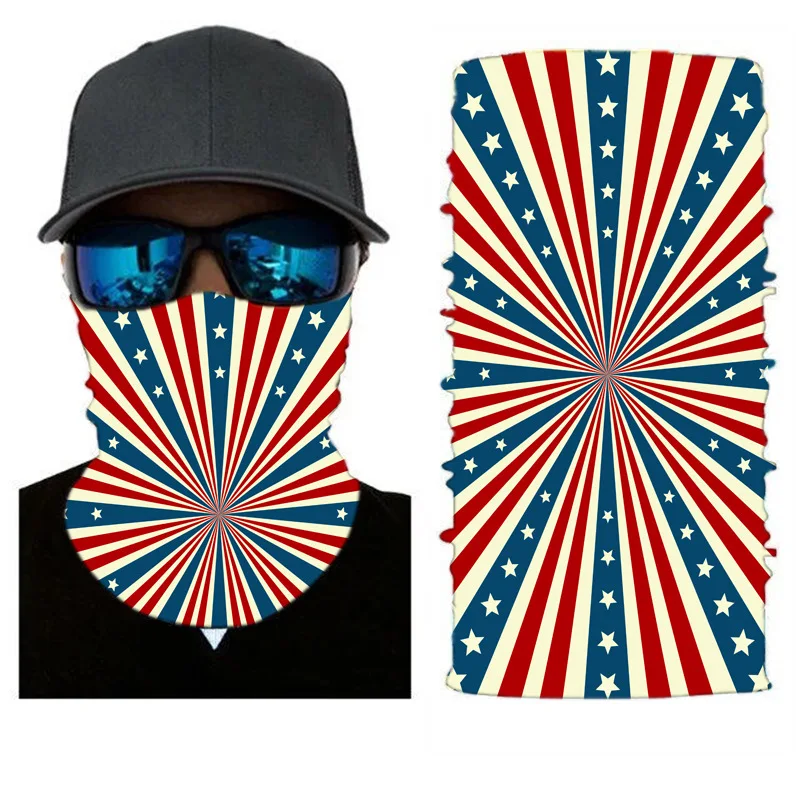 Наружная велосипедная повязка на голову ветрозащитная Солнцезащитная Крышка для шеи США Испания Российский национальный флаг для мужчин и женщин