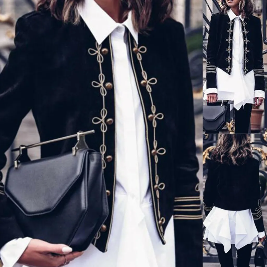 Manteau femme hiver зимнее пальто для женщин Дамская Мода ретро стимпанк готическое милитари пальто куртка abrigos mujer invierno