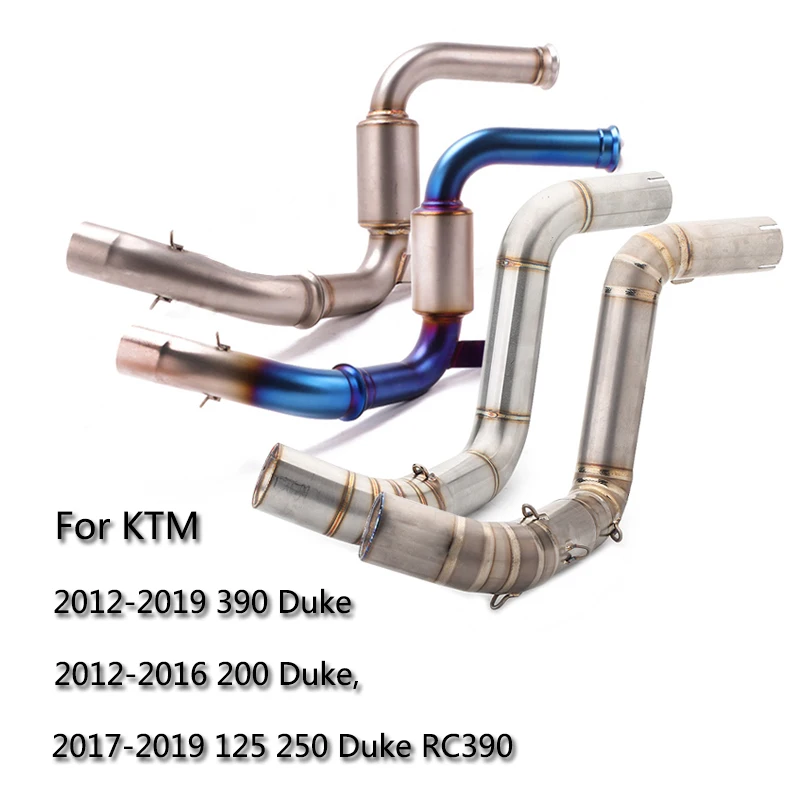 

Exhaust System for KTM 125 200 250 390 Duke RC390 Motorcycle Header Mid Pipe Delete Replace Original Catalyst Slip On 51 mm