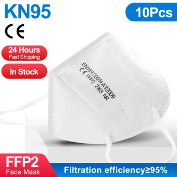 

10Pcs Multiple Colour KN95 5 Layers Face Mask KN95 Respirator Protective Mask Face KN95 Masks Dustproof 24 HOURS FAST SHIPPING