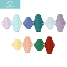 HAPPYFLUTE – Protections hygiéniques réutilisables et lavables de maternité, culottes pour maman, serviettes menstruelles en charbon de bambou, la doublure est lavable, lot de 10 pièces pour remplacer les tampons