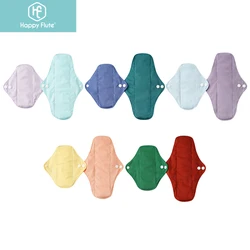 HAPPYFLUTE – Protections hygiéniques réutilisables et lavables de maternité, culottes pour maman, serviettes menstruelles en charbon de bambou, la doublure est lavable, lot de 10 pièces pour remplacer les tampons 