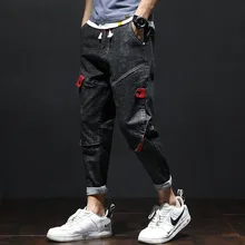 Летние новые джинсы, мужские уличные ковбойские мужские узкие черные джинсы-карандаш, подходят ко всему, джинсы PSMJ57