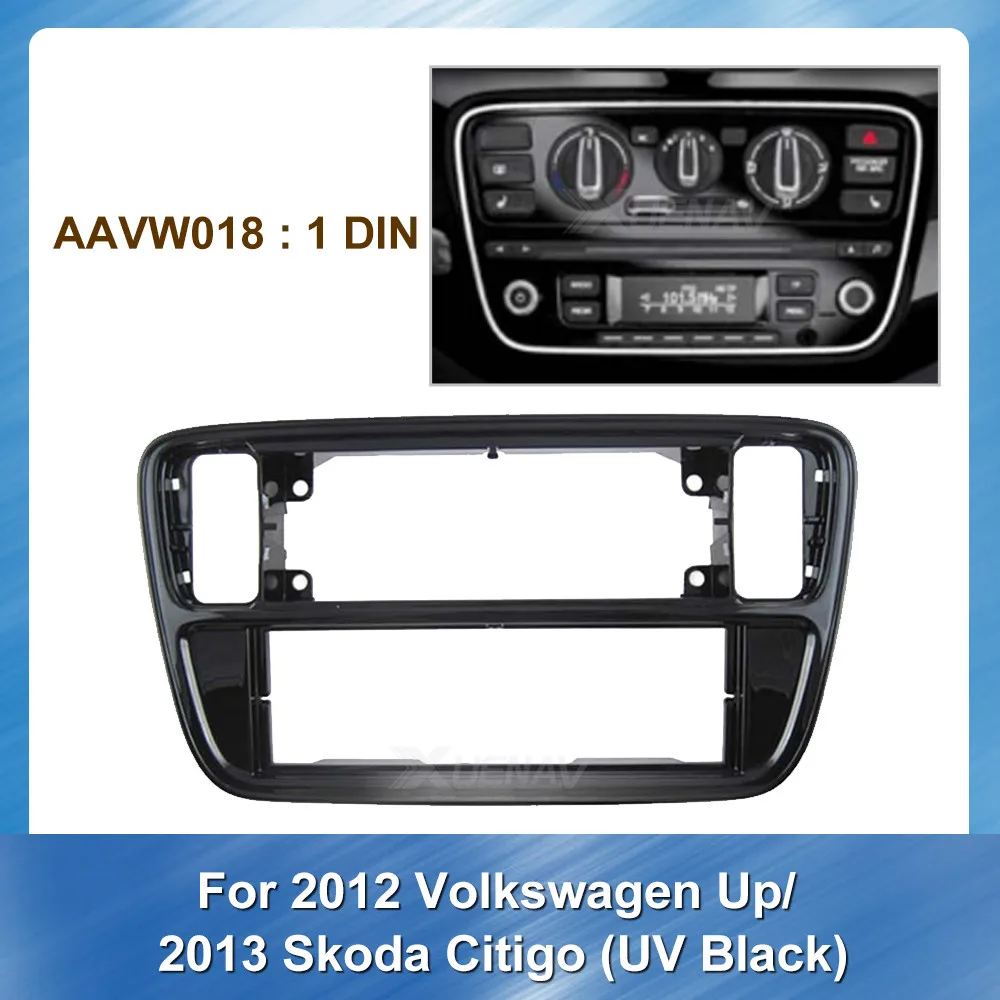 

Car Radio Fascia for 2012 Volkswagen Up 2013 Skoda Citigo UV Black Car Stereo Panel Dash Mount Trim Installation Accessories
