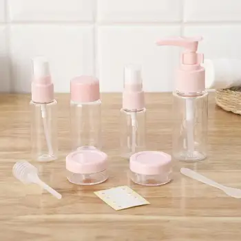 

9pcs Portable Transparent Travel Cosmetic Spray Bottle Perfume Pressed Mist Water Refillable Bottles Suit dropship