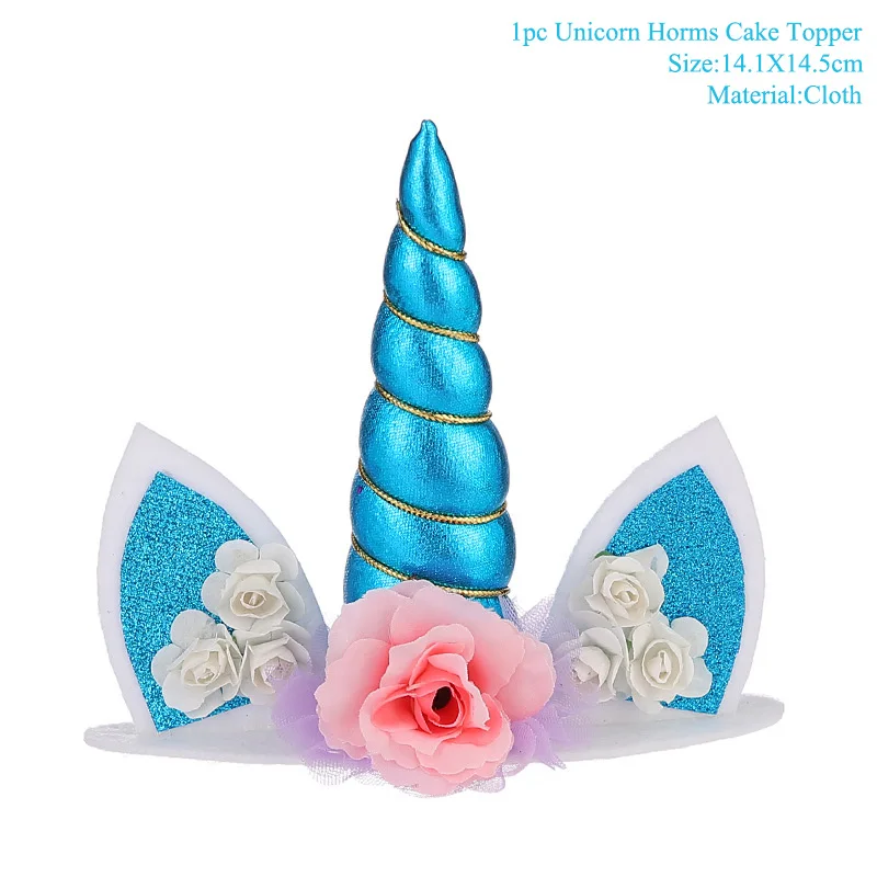 Blue Topper Taoup 57 см Радужный Единорог воздушный шар из фольги фигурки Единорог вечерние украшения Единорог воздушный шар на день рождения вечерние сувениры Baby Shower девочка мальчик - Цвет: Blue Topper
