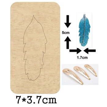 

Feather Hair Clip Handwork Hairpin 2020 Cutting Mold Wood Dies Blade Rule Cutter For DIY Headdress Leather Cloth Paper Craft New