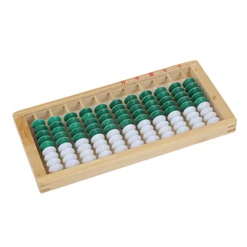 

Wooden Framed 9-bead 11 Digits Abacus Counting Frame Kids Math Education