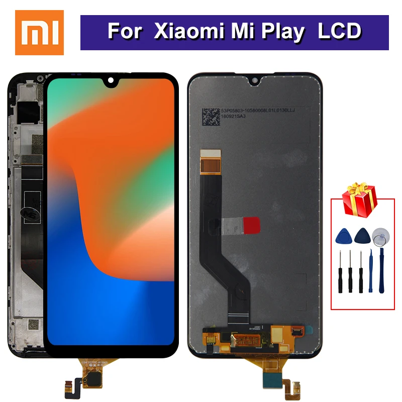 ЖК-дисплей 5 84 дюйма для Xiaomi Mi Play сенсорный экран с рамкой дисплей в сборе запасные