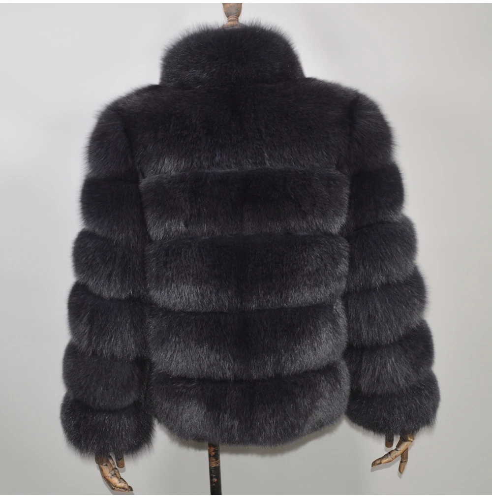 Новый стиль, женская зимняя Толстая теплая шуба из натурального Лисьего меха, шуба из натурального Лисьего меха, куртка высокого качества с