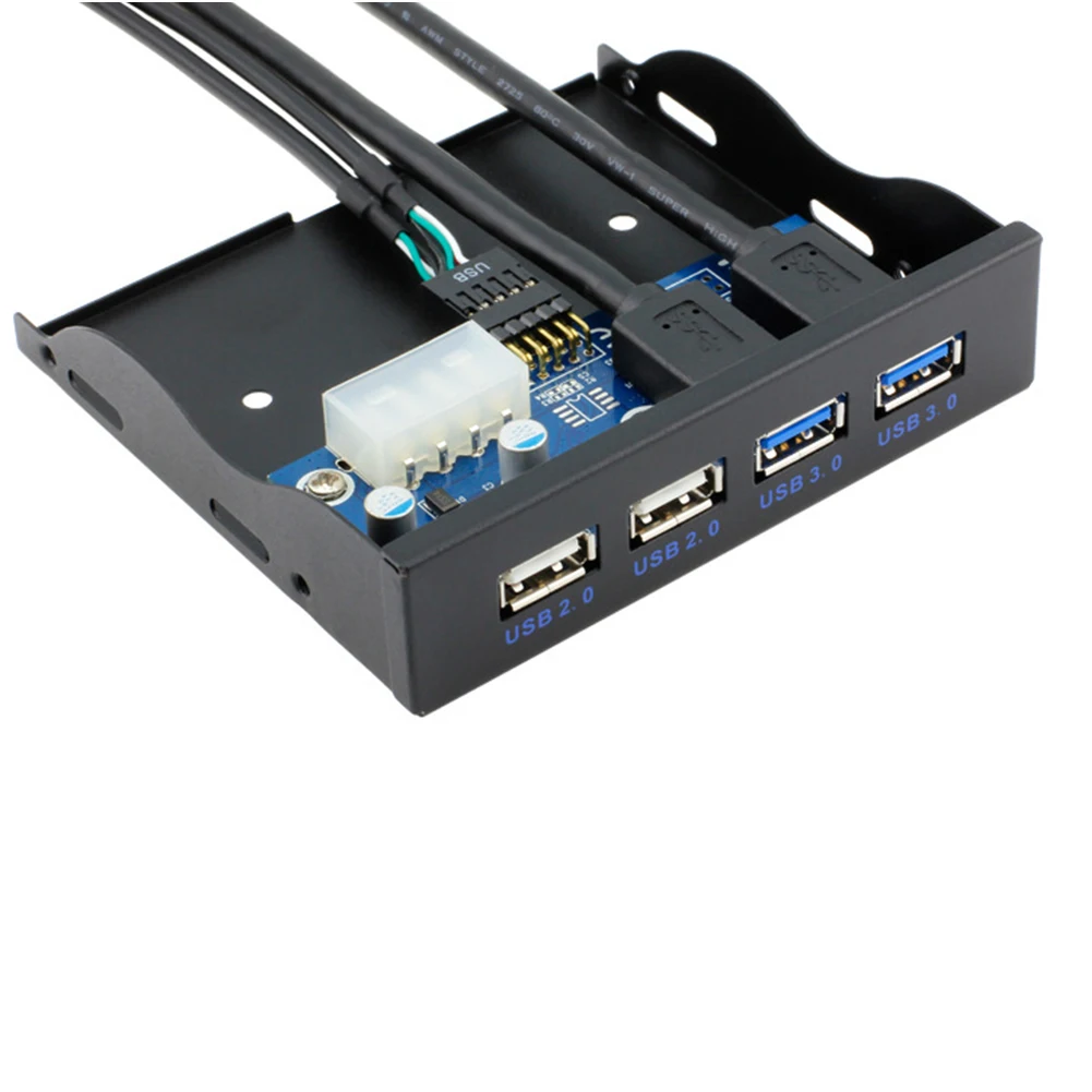 Адаптер 60 см кабель Профессиональный Рабочий стол Передняя панель расширения 4 порта USB многофункциональный высокоскоростной Plug Play Hub Floppy Bay Fast