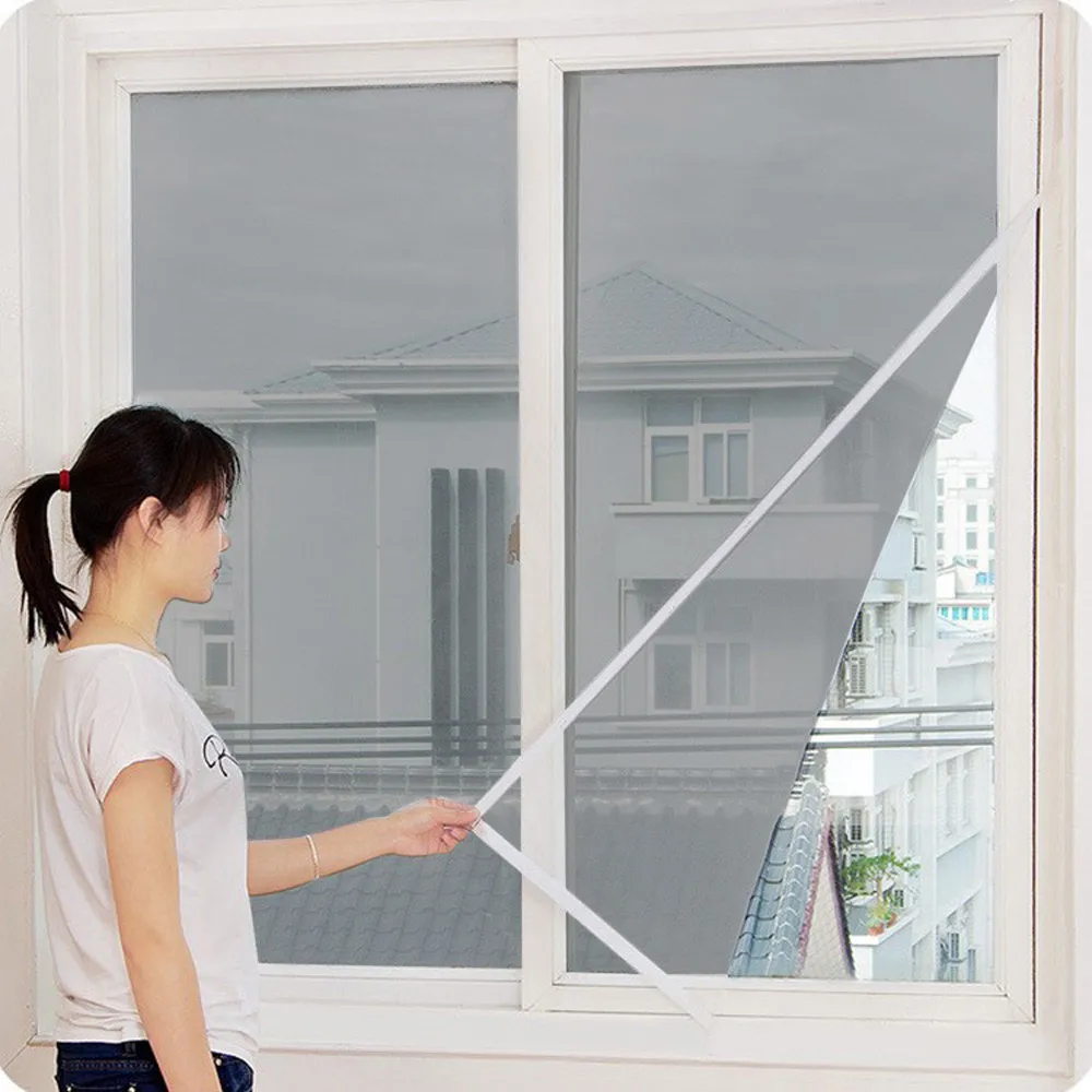 

2019 New Indoor Insect Fly Screen Curtain Mesh Bug Mosquito Netting Door Window Anti Mosquito Net For Kitchen Window xsxl
