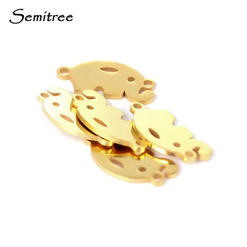 

Semitree 5pcs Stainless Steel Cute Elephant Animal Charms Bracelet Connector Necklace Pendants Jewelry Making Handmade Crafts