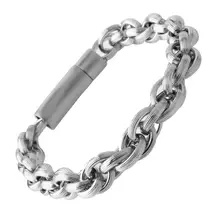 Старомодная шикарная 10 мм Плетеный пшеницы браслет для Для мужчин Женская Золотая цепочка Нержавеющая сталь Для мужчин s Браслеты по индивидуальному заказу ювелирных изделий