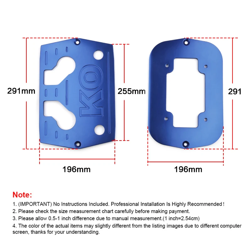 KO. Polished Billet Battery Hold Down Tray Group 34 78 Red Yellow Blue TOP gogo-2757