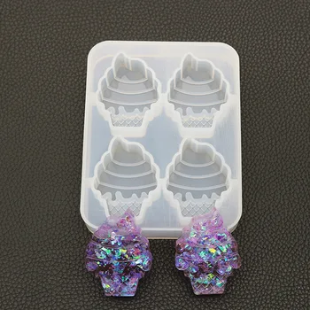 

Ice Cream Mould Silicone Mold UV Resin Epoxy Molds Jewelry Pendant Crafts DIY Jewelry Making Tools