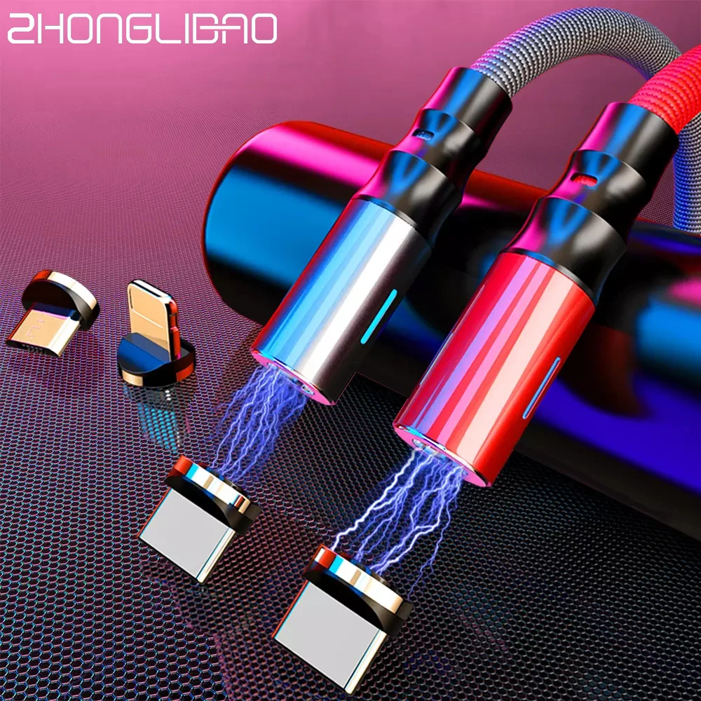 

1.2M 3A Magnetic USB Cable Fast Data Charging Cable for iPhone Xs Max Magnet Charger Micro USB Type C Cable for Samsung S10 plus