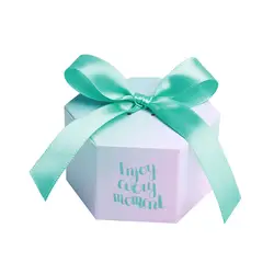 Новые творческие Наслаждайтесь каждый момент подарки коробка со свадебными сувенирами и Tiffany Конфетница для вечеринки наборы; детский душ