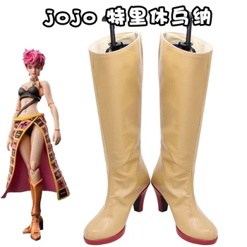 

JOJO's Bizarre Adventure Trish Una shoes Cosplay JOJO's Bizarre Adventure Guido Misuta leather shoes men women cartoon shoe