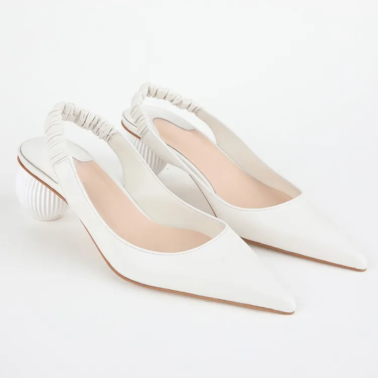 

2020 Spring And Summer Women's Pointed-Toe round with Elasticity Shoes for Four Seasons Pull Wrinkled round