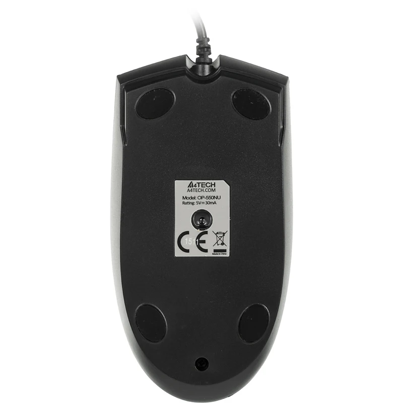 Мышь A4 V-Track Padless OP-550NU черный оптическая(1000dpi) USB(2but