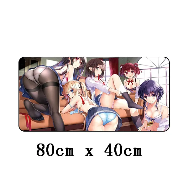 300x800x2mm Японское аниме секс девушка 80x40 см Коврик для мыши Блокировка края Скорость Игры Геймер игровой коврик для мыши для ноутбука ноутбук коврик лучший подарок - Цвет: 300x800x2mm