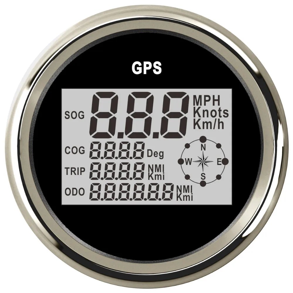 BS 85 мм автомобиль Лодка цифровой gps Скорость ometer одометром 0~ 999 узлов миль в час) или км/ч Регулируемый gps Скорость Калибр 12 V/24 V с Подсветка для мотора - Цвет: BS