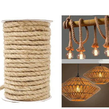 

10M Natural Burlap Hessian Jute Twine Cord Hemp Rope String Gift Packing Strings Christmas Event & Party Supplies drop ship