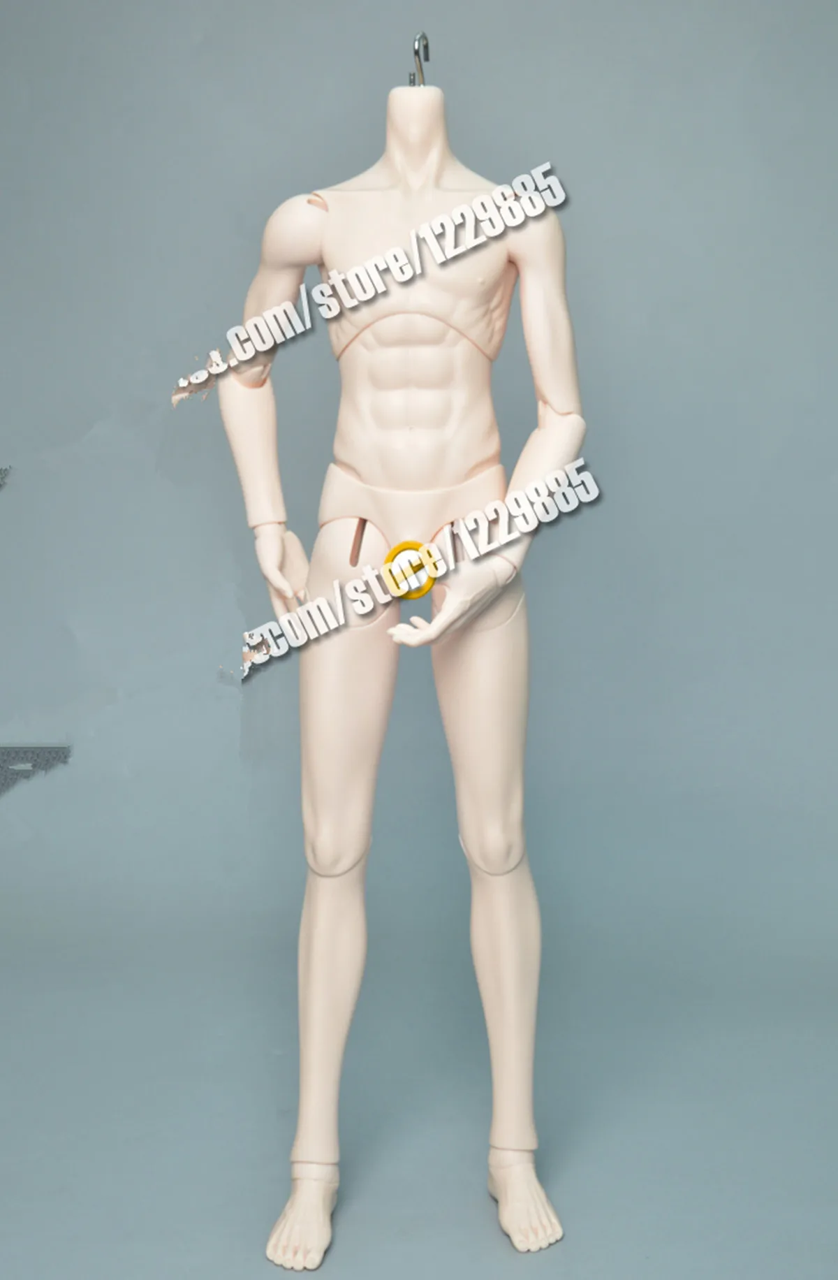 

1/3 BJD muscle Boy body (Body only, Without head) with head 65cm height